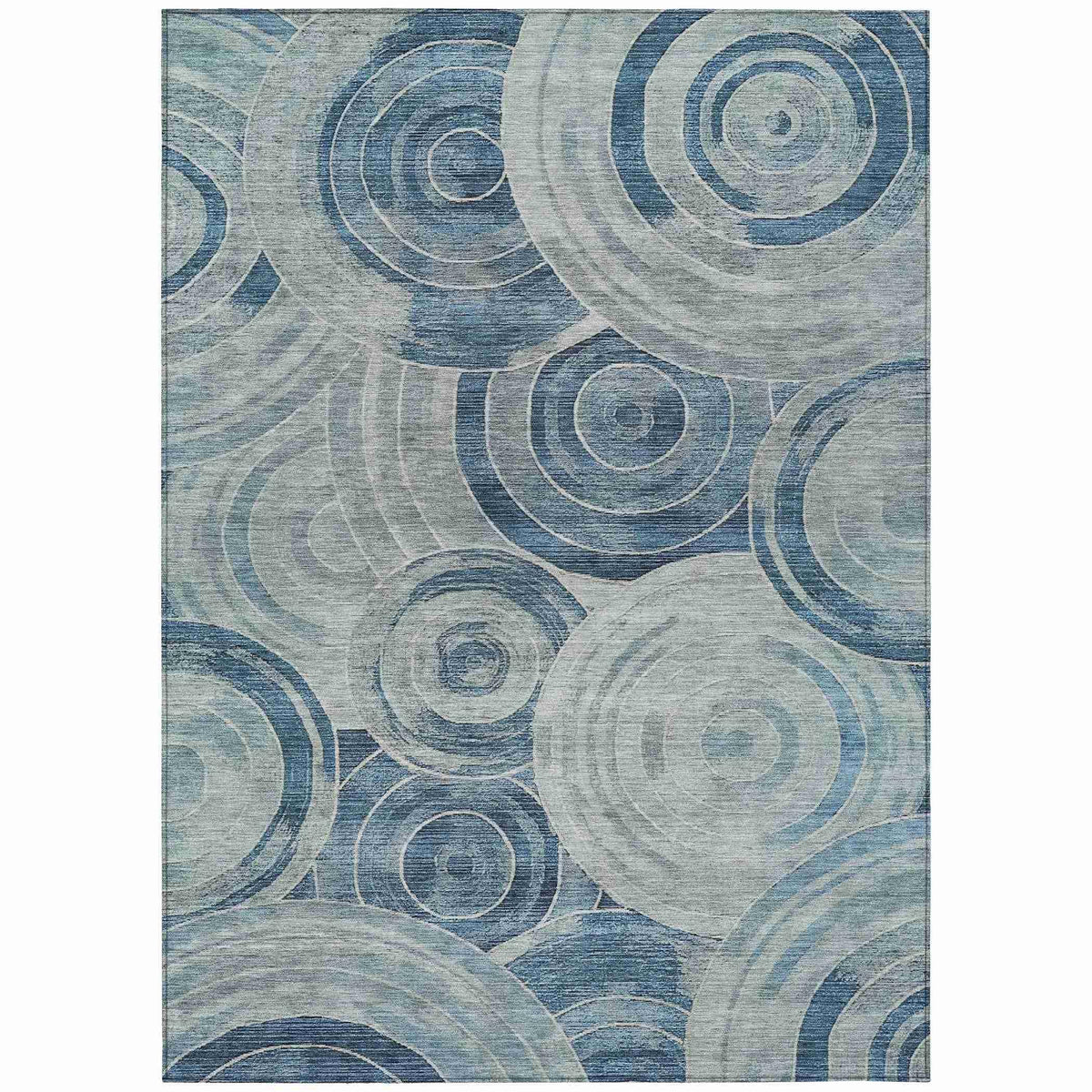 Jaelain Blue Washable Indoor-Outdoor Rug