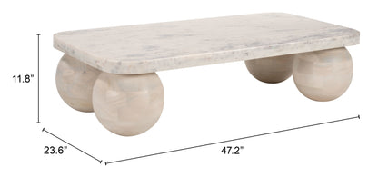 Camakat Natural Rectangular Coffee Table