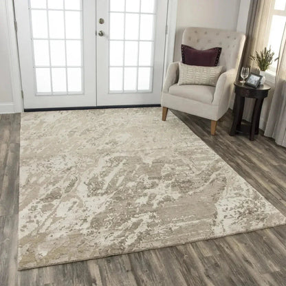 Avda Abstract Beige Large Area Rugs For Living Room -- beige