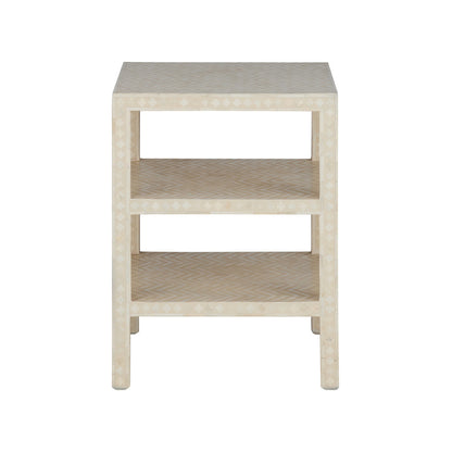 Chelsea House Chevron Inlay Wooden Side Table