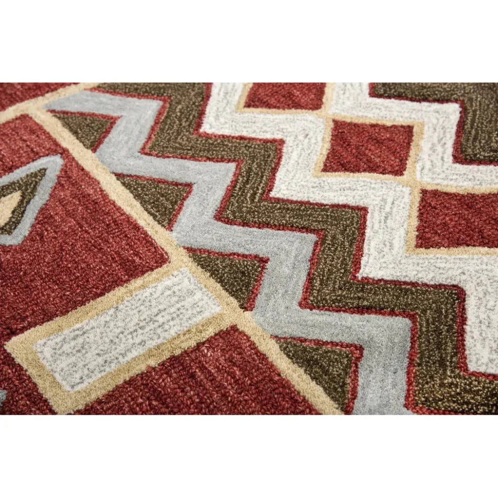 Bari Tribal Red Large Area Rugs For Living Room -- red
