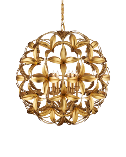 Helenium Orb Iron Gold Chandelier