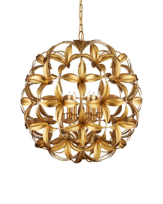 Helenium Orb Iron Gold Chandelier