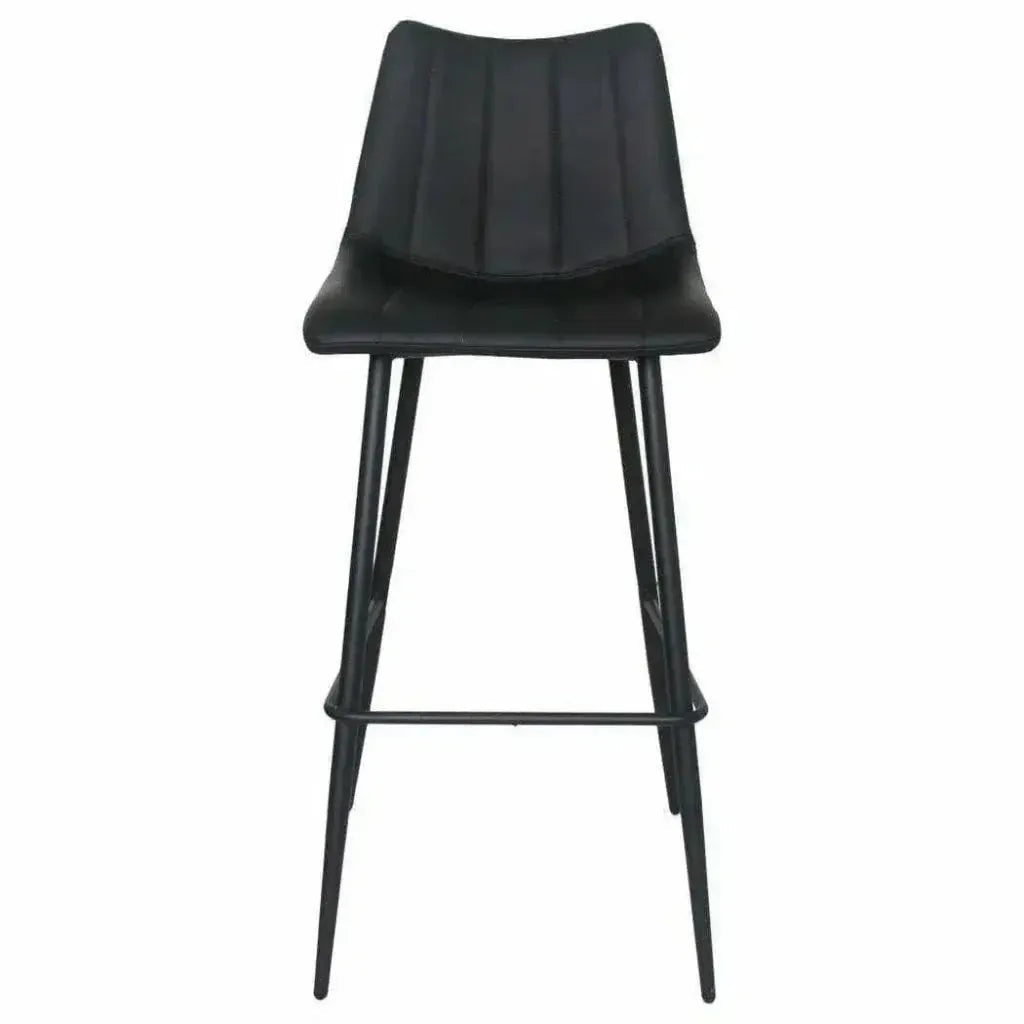 Matte Black Contemporary Barstool (Set of 2) -- view 2