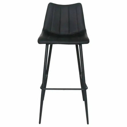 Matte Black Contemporary Barstool (Set of 2) -- view 2