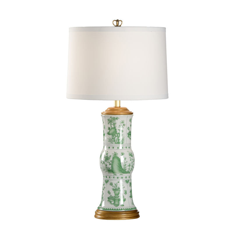 Chelsea House Canton Green Porcelain Table Lamp