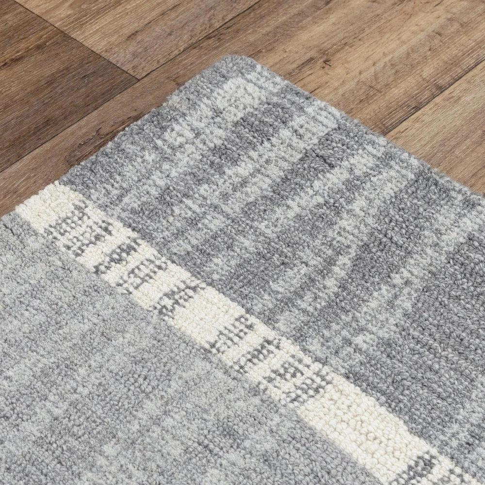 Chiu Stripe Light Gray Area Rugs For Living Room -- gray