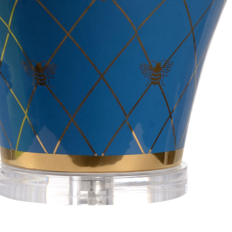 Chelsea House Ginger Jar Ceramic Made With Gold Accents Table Lamp