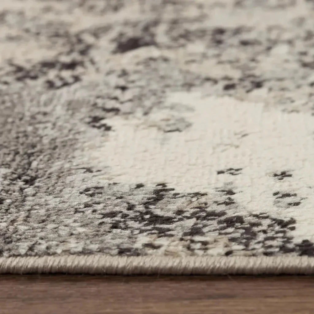Conk Abstract Beige Kitchen Hallway Runner Rug - LOOMLAN - LOOMLAN - Area Rugs
