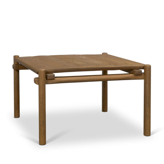 Riven 28" Square Oak Wood Side Table