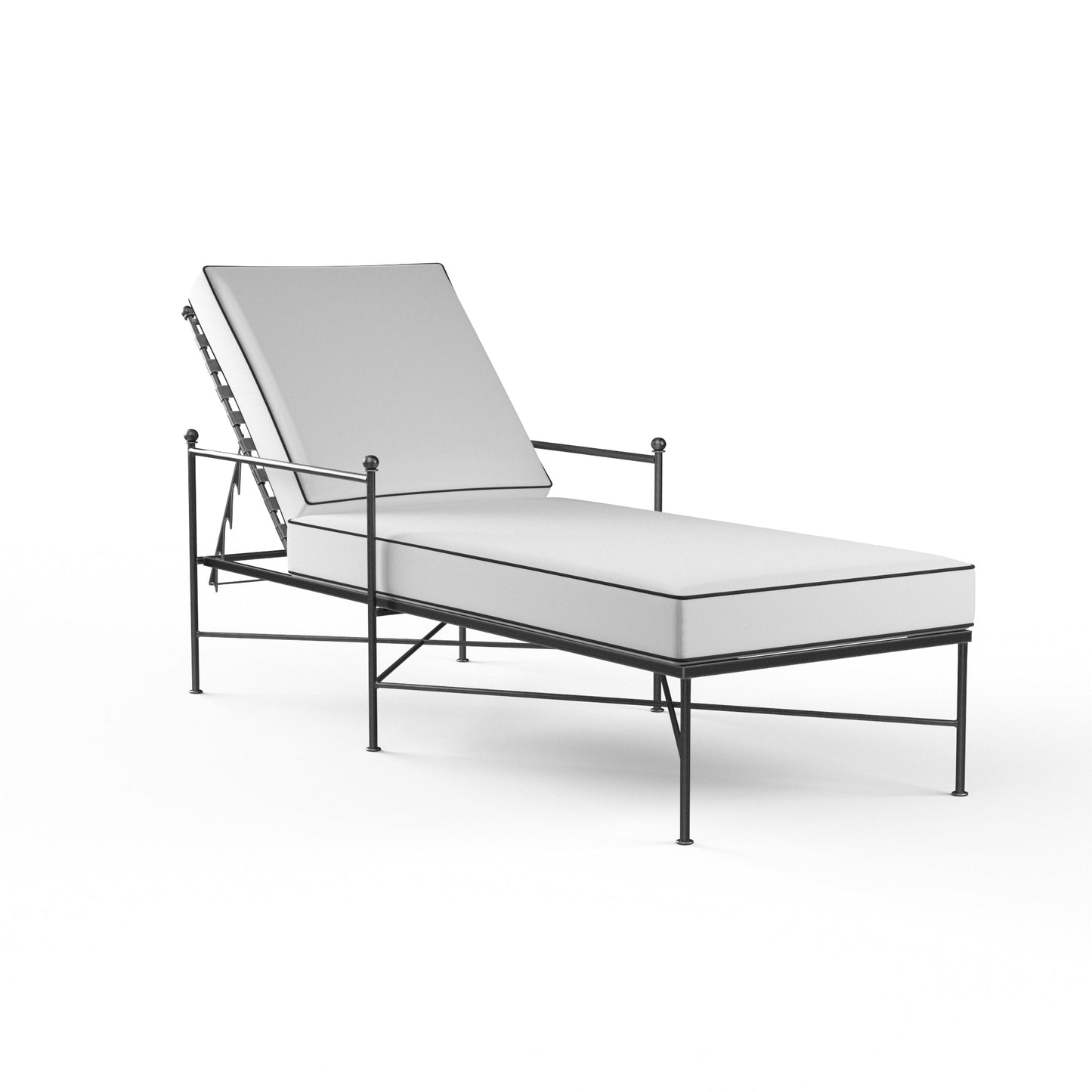 Provence Sunbrella Upholstered Adjustable Outdoor Lounge Chaise