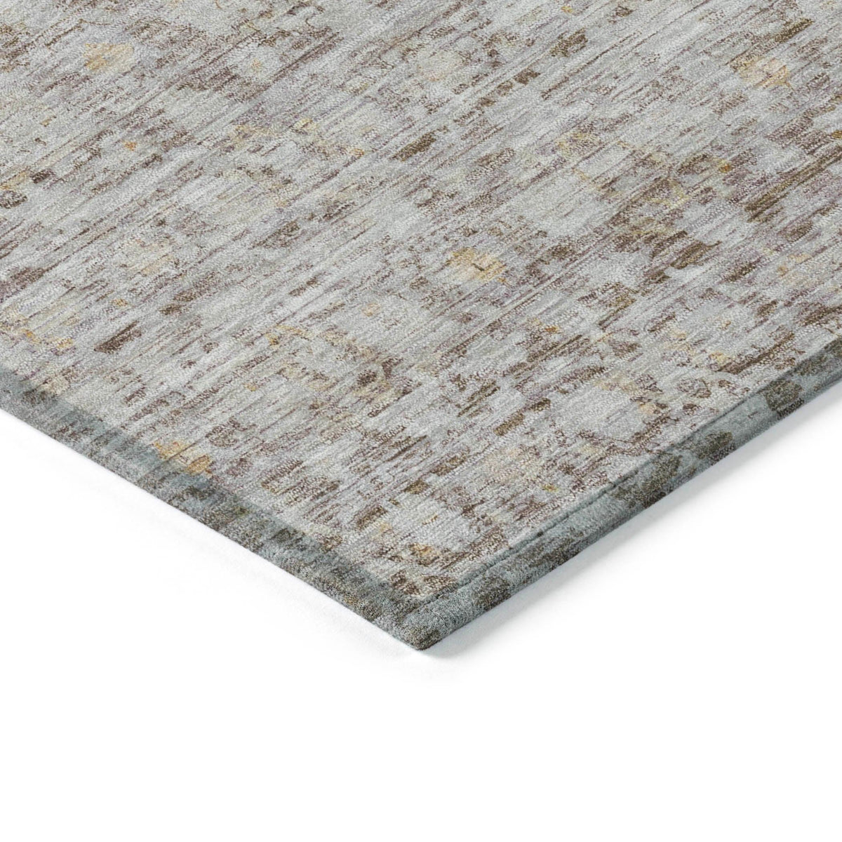 Irior Brown Washable Indoor-Outdoor Rug