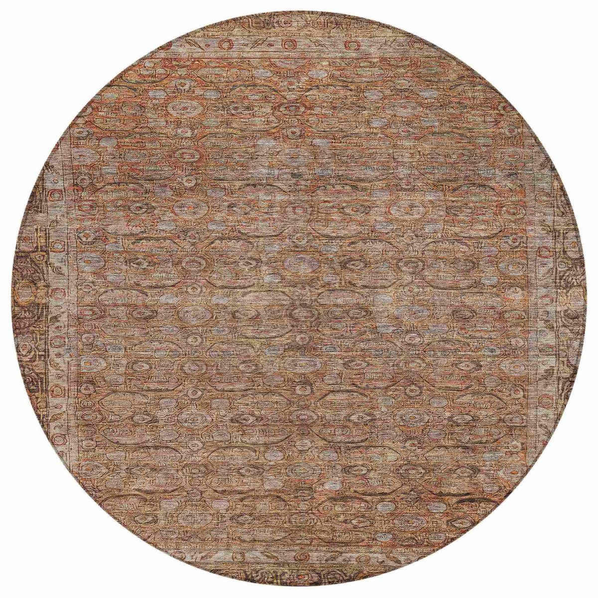 Kaelara Copper Washable Indoor-Outdoor Rug