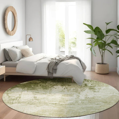 Kaelira Green Washable Indoor-Outdoor Rug