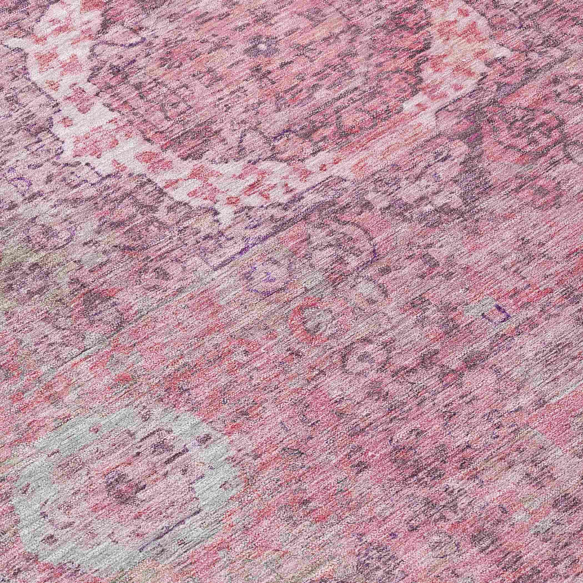 Irias Pink Washable Indoor-Outdoor Rug