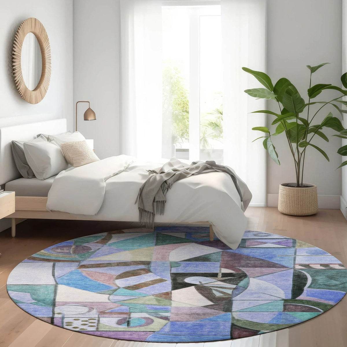 Jaelius Green Washable Indoor-Outdoor Rug