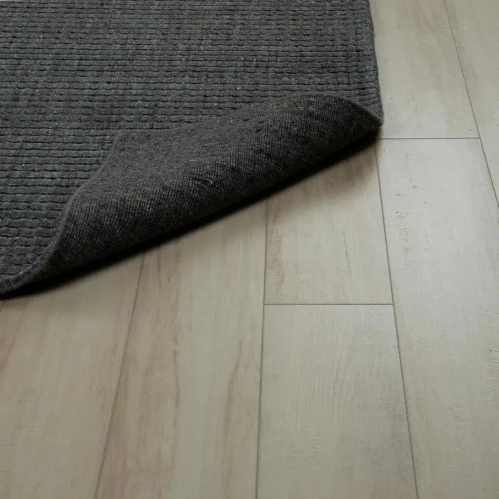 Corb Solid Charcoal Area Rugs For Living Room -- charcoal