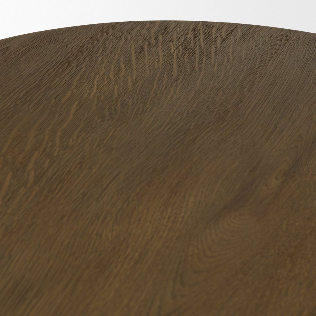 Lyonne 48" Oblong Medium Brown Oak Wood Coffee Table -- Medium Brown