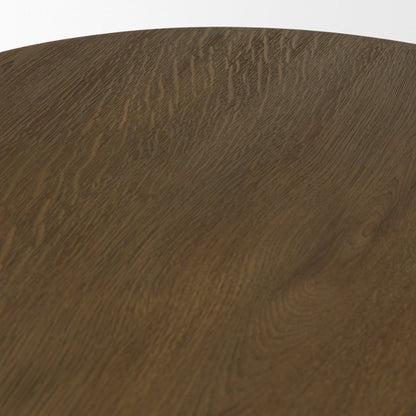 Lyonne 48" Oblong Medium Brown Oak Wood Coffee Table -- Medium Brown