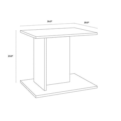 SUNPAN Madsen Side Table Modern Solid Natural