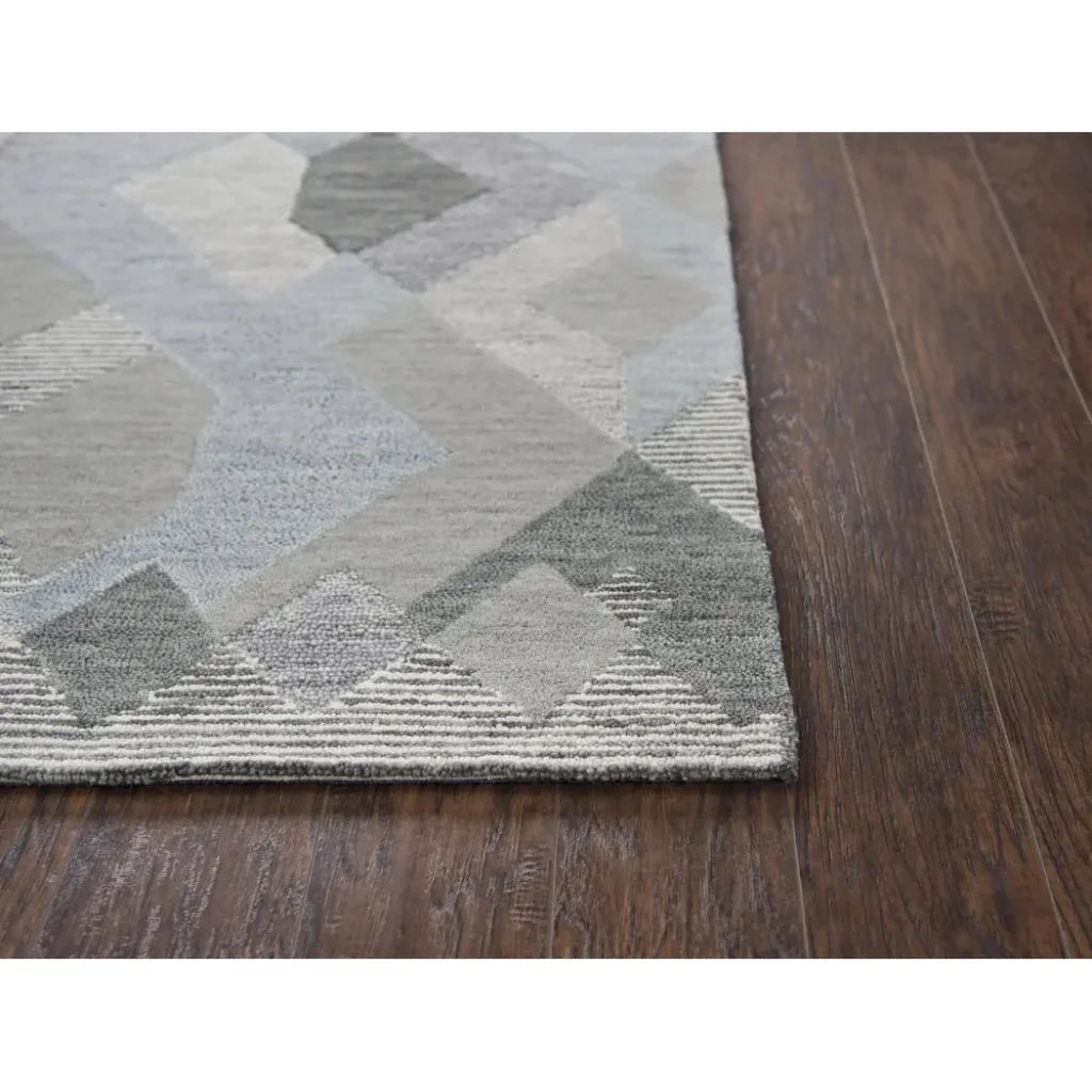 Bons Geometric Gray Large Area Rugs For Living Room -- gray