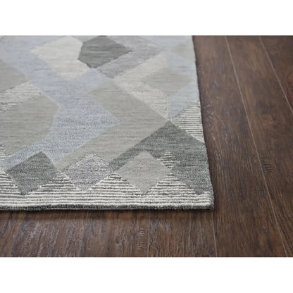 Bons Geometric Gray Large Area Rugs For Living Room -- gray