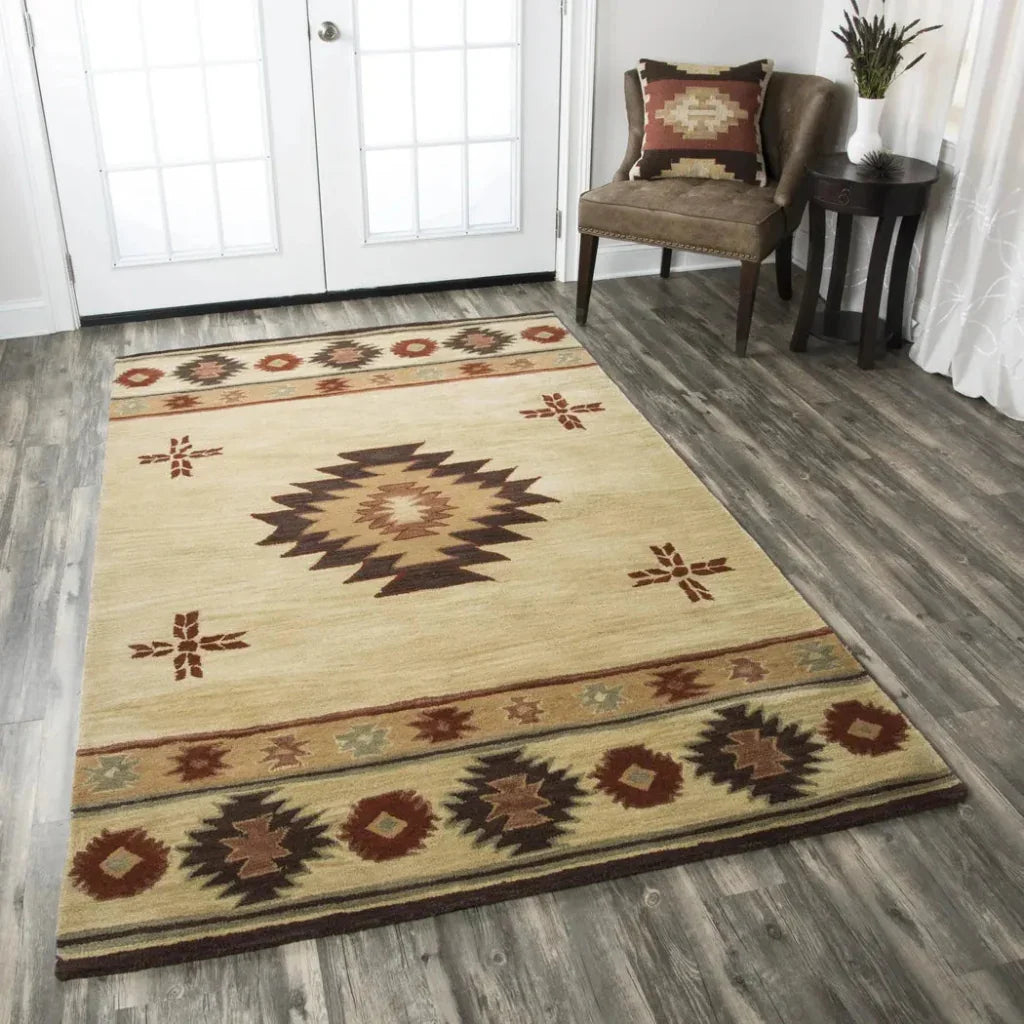 LOOMLAN Daxy Khaki Round Area Rugs