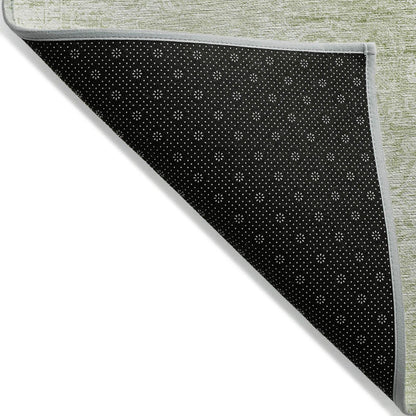 Kaelas Green Washable Indoor-Outdoor Rug