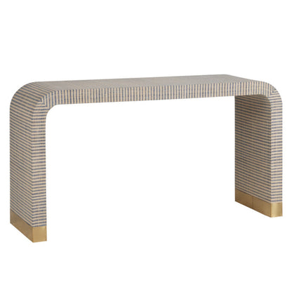 Chelsea House Waterfall Raffia Warp Console Table