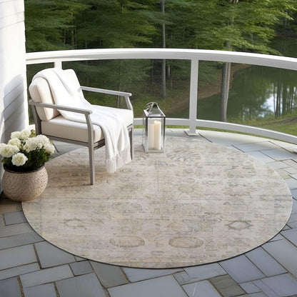 Laeanor Ivory Washable Indoor-Outdoor Rug