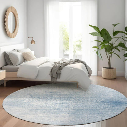 Kaelas Blue Washable Indoor-Outdoor Rug