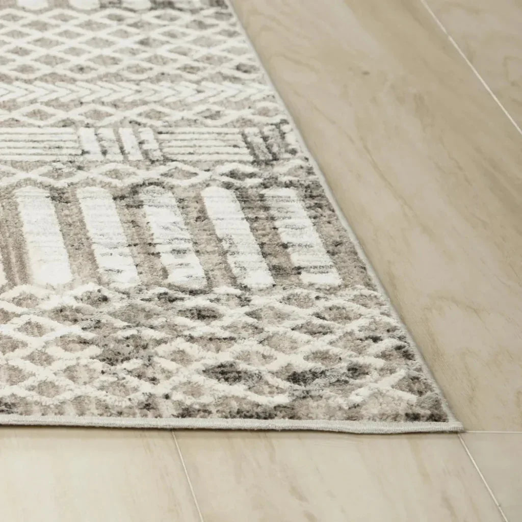 Braz Geometric Natural Area Rugs For Living Room - LOOMLAN - LOOMLAN - Area Rugs