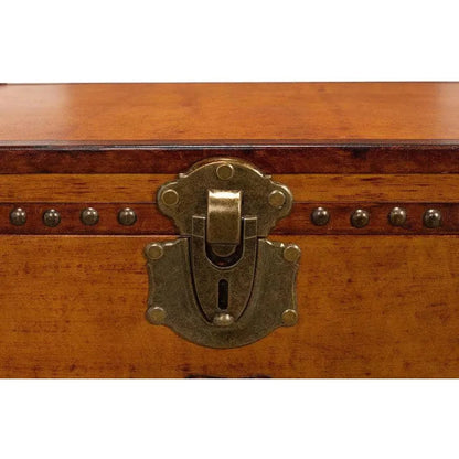 Sarreid Abilene Side Table Leather Box With Stand