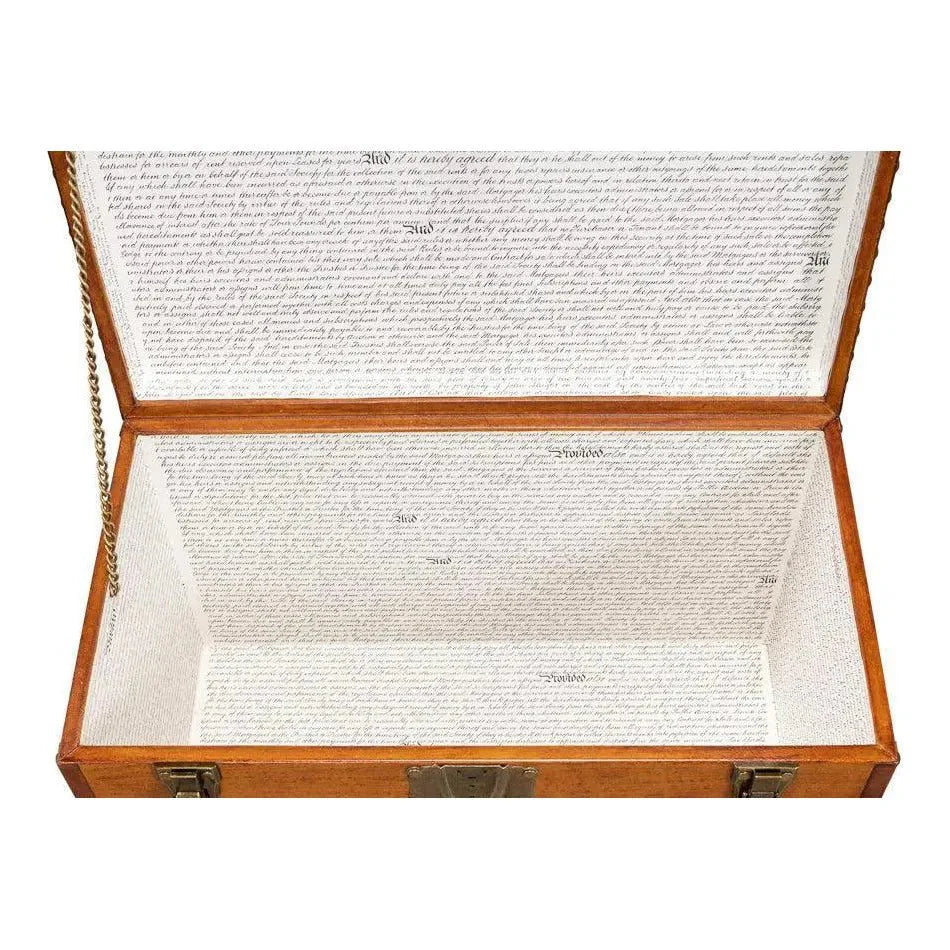 Sarreid Abilene Side Table Leather Box With Stand