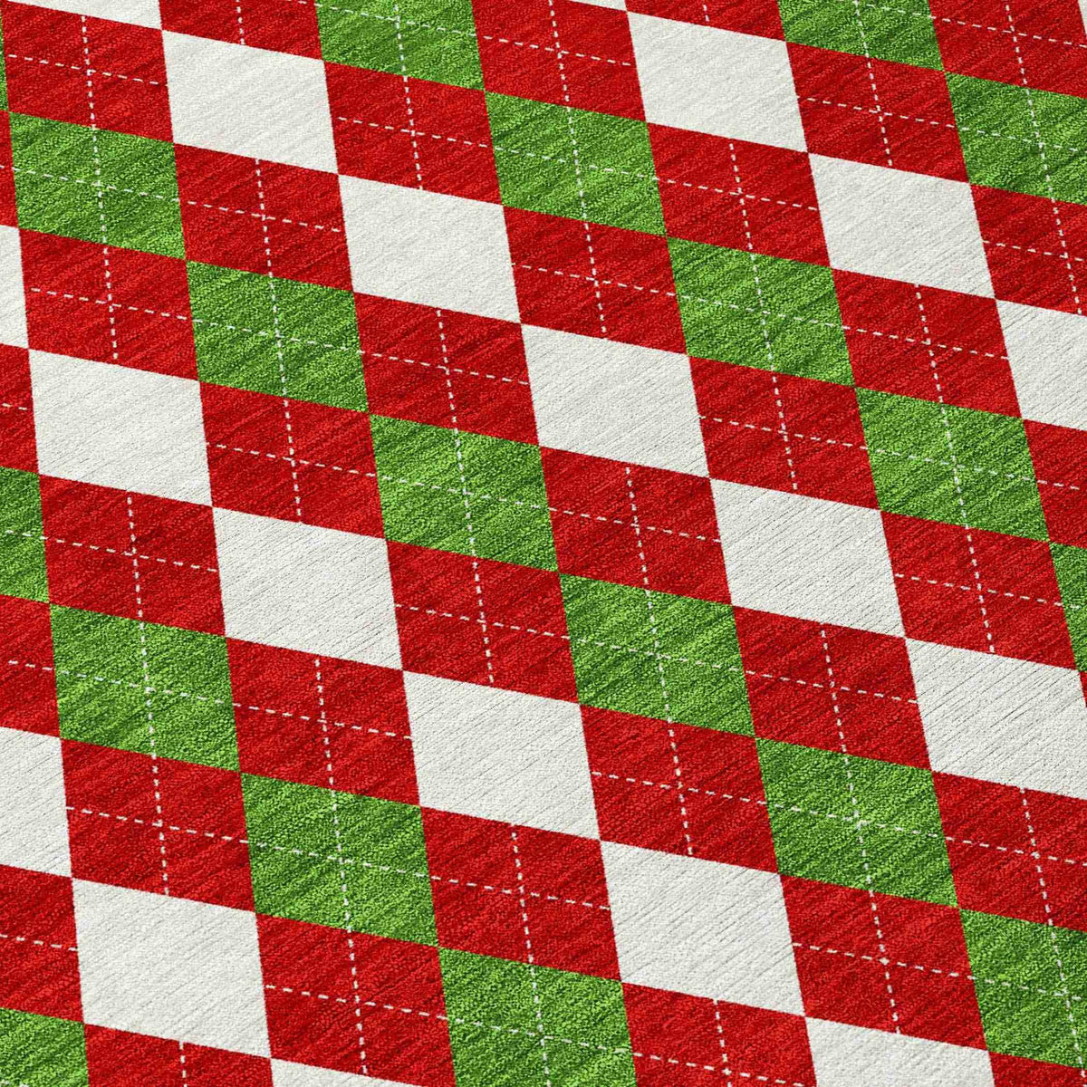 Paelira Red Washable Indoor-Outdoor Rug