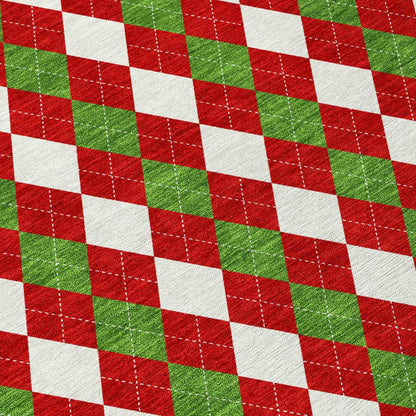 Paelira Red Washable Indoor-Outdoor Rug