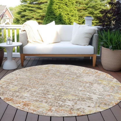 Jaelara Brown Washable Indoor-Outdoor Rug