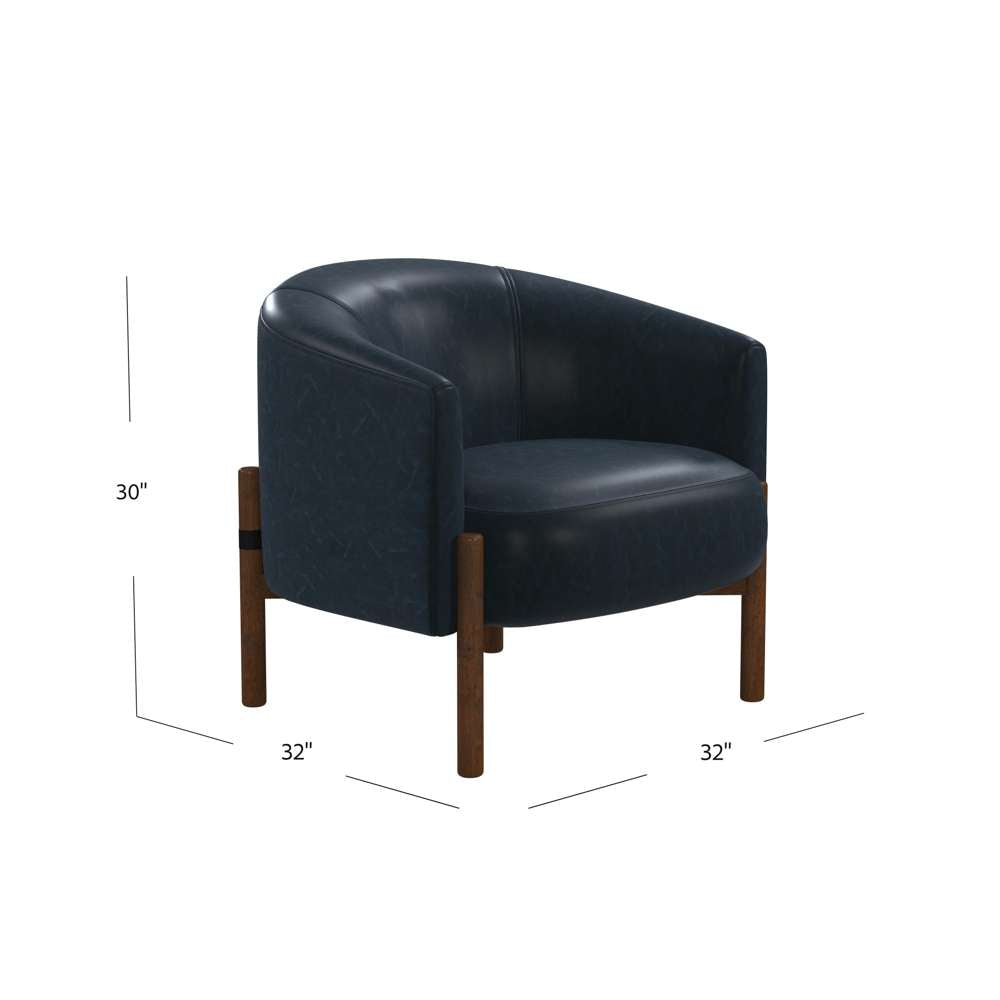 Higgins Wood Navy Accent Arm Chair -- view 6