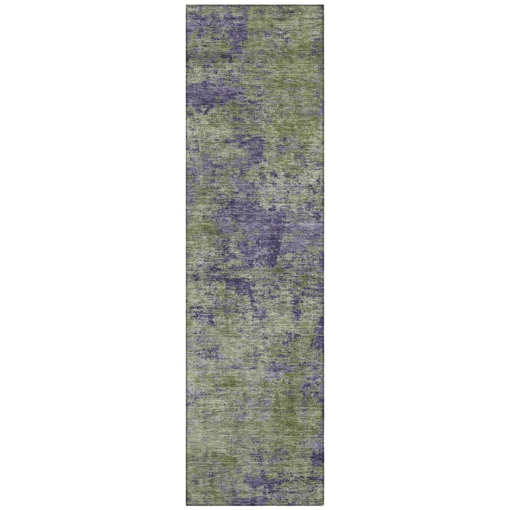 LOOMLAN Rugs Acacina Green Washable Indoor-Outdoor Rug