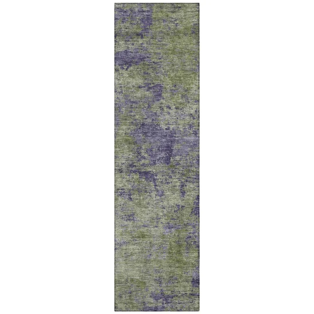 LOOMLAN Rugs Acacina Green Washable Indoor-Outdoor Rug