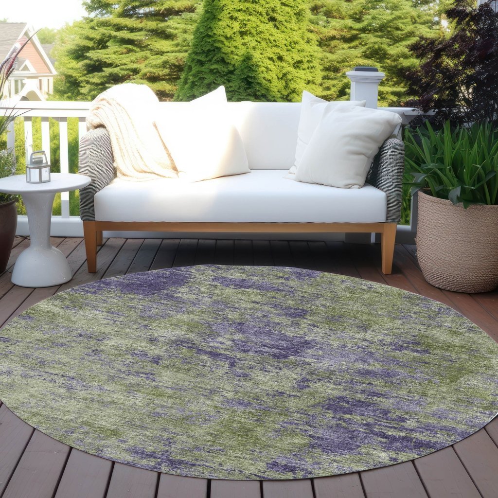 LOOMLAN Rugs Acacina Green Washable Indoor-Outdoor Rug
