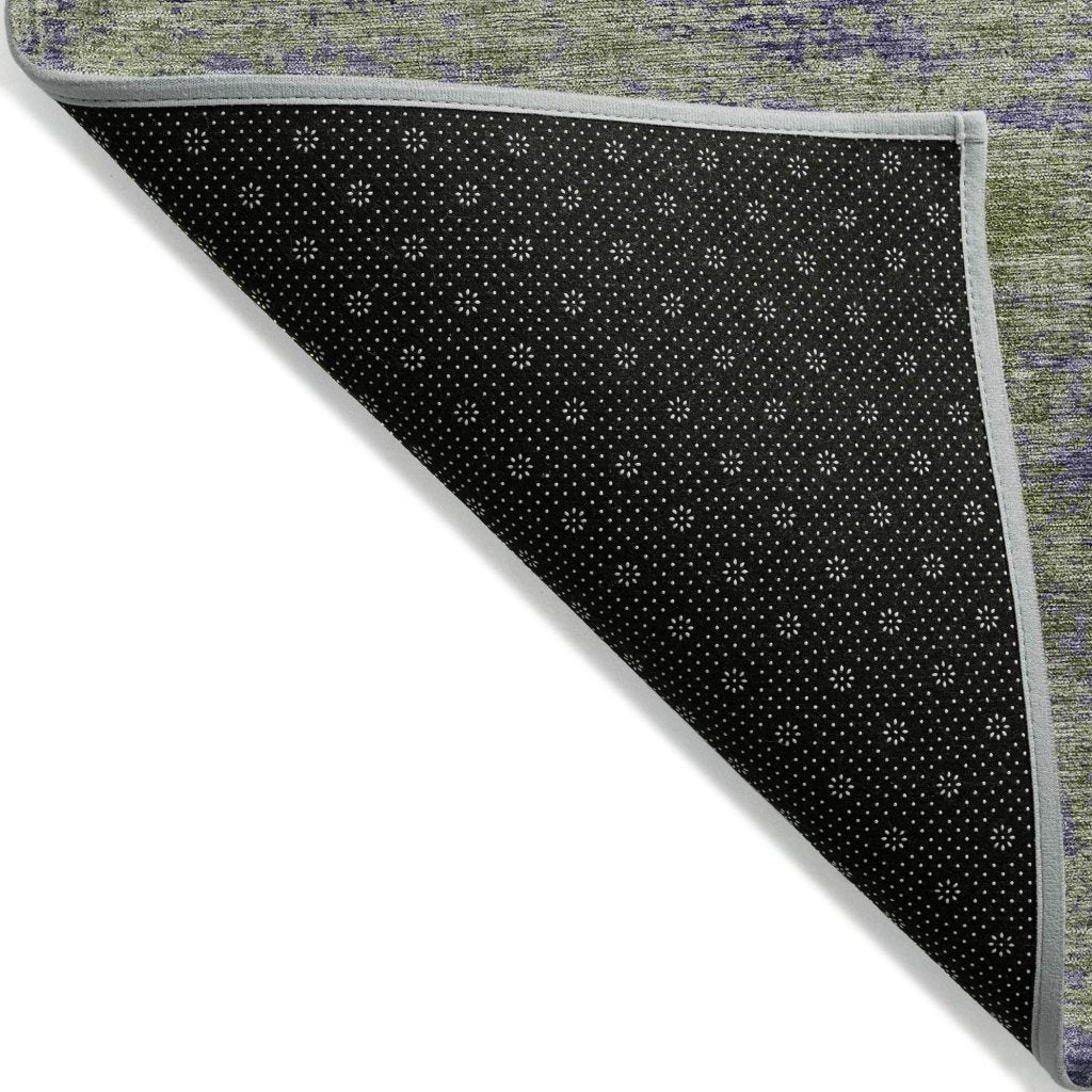 LOOMLAN Rugs Acacina Green Washable Indoor-Outdoor Rug