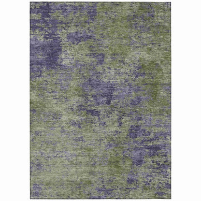 LOOMLAN Rugs Acacina Green Washable Indoor-Outdoor Rug