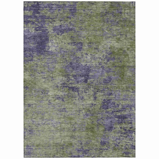LOOMLAN Rugs Acacina Green Washable Indoor-Outdoor Rug