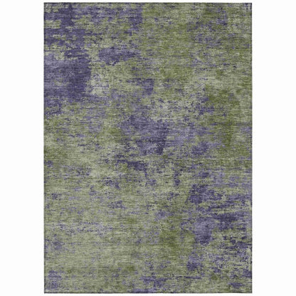 LOOMLAN Rugs Acacina Green Washable Indoor-Outdoor Rug