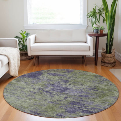 LOOMLAN Rugs Acacina Green Washable Indoor-Outdoor Rug