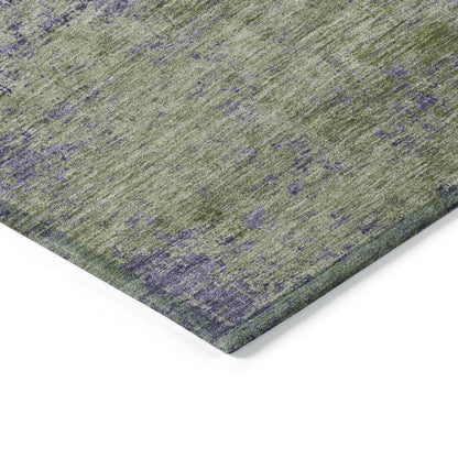 LOOMLAN Rugs Acacina Green Washable Indoor-Outdoor Rug