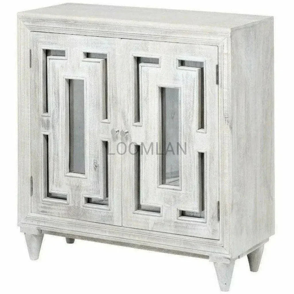LOOMLAN Kallyn Wood White Accent Cabinet