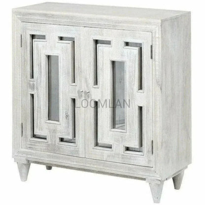 LOOMLAN Kallyn Wood White Accent Cabinet