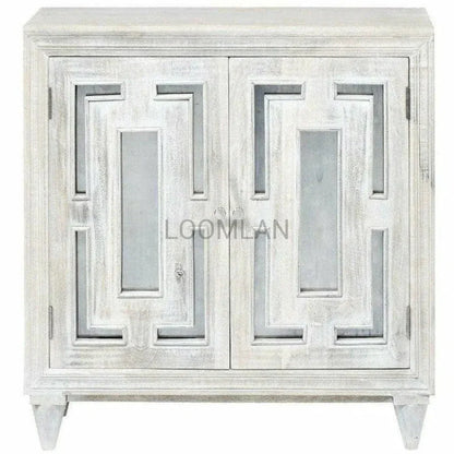 LOOMLAN Kallyn Wood White Accent Cabinet